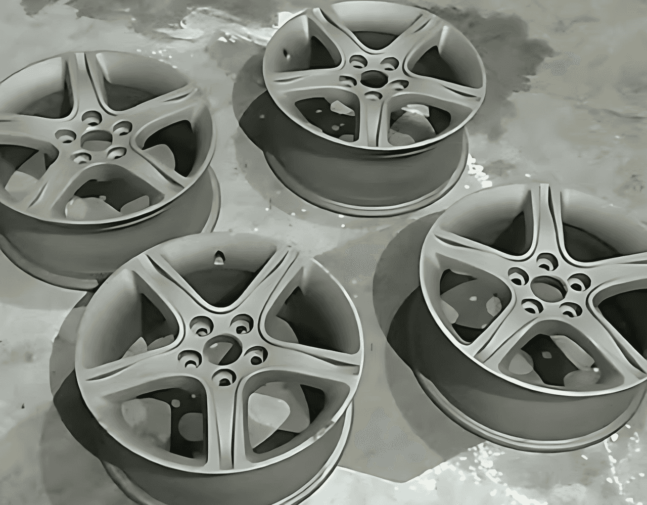 Wheel Rim Sandblasting