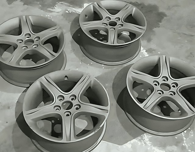 Wheel Rim Sandblasting